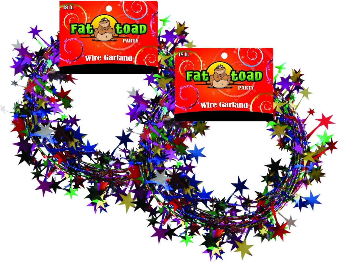 Garland Stars Multi-Color 18 Foot 2 Pack, Fat Toad