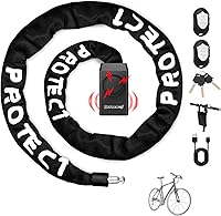 LEYMENCOJ 4Ft 8mm Heavy Duty Bike Chain Lock with 110dB Alarm - IP65 Waterproof Anti-Theft for Bike, E-Scooter, Motorcycle