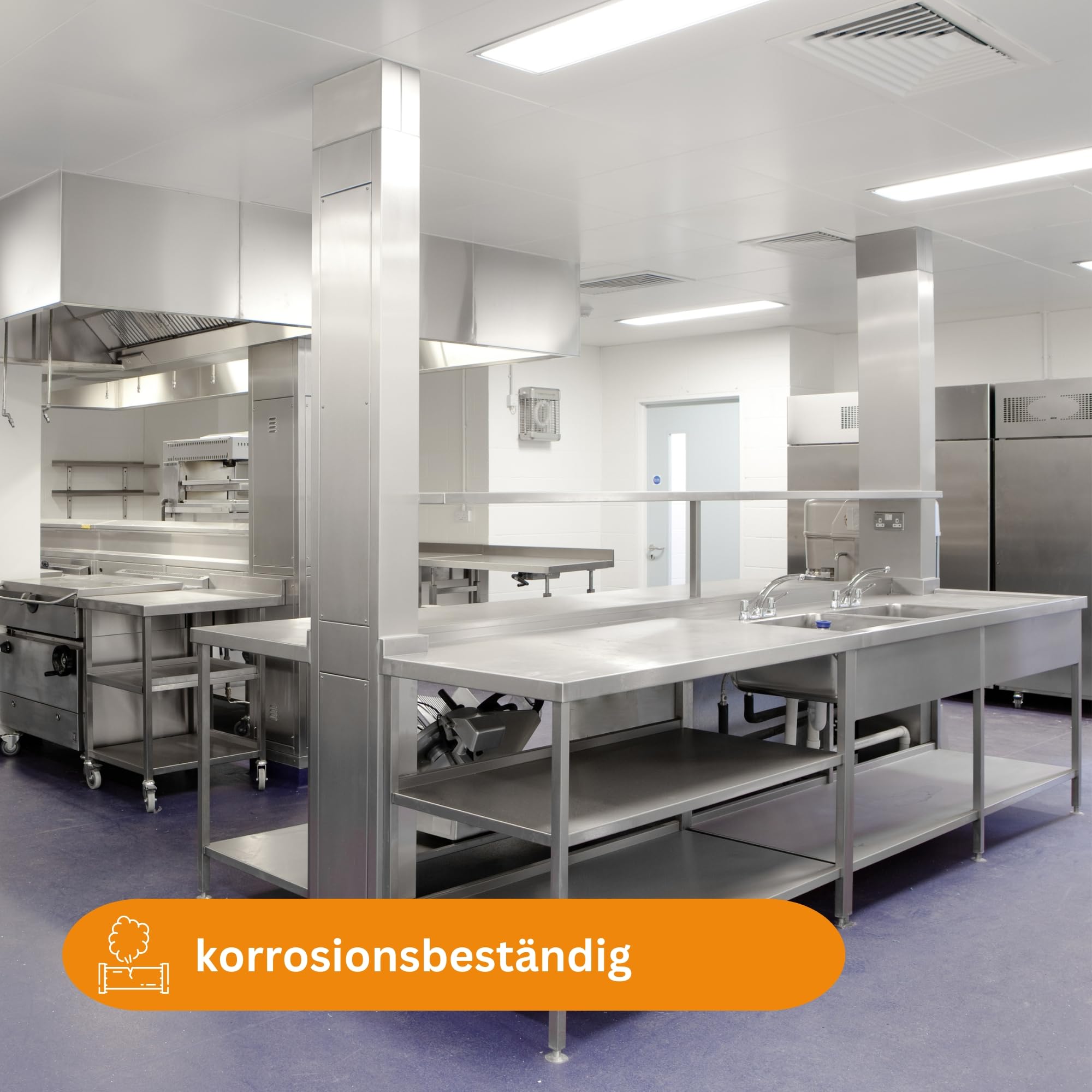Gastro Spültisch mit Abtropffläche - 160 x 70 cm - Freistehend mit Becken rechts - AISI 430 Edelstahl - Gastronomie Spüle Waschtisch Spülbecken Gastrospüle Gewerbeküche