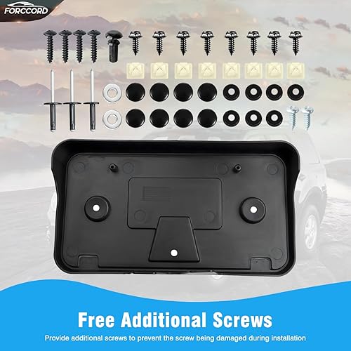 Miniatura 5 de Ajuste personalizado para soporte de placa de matrícula Ford Escape 2012 2011 2010 2009 2008 Marco de matrícula delantera negro Accesorios de