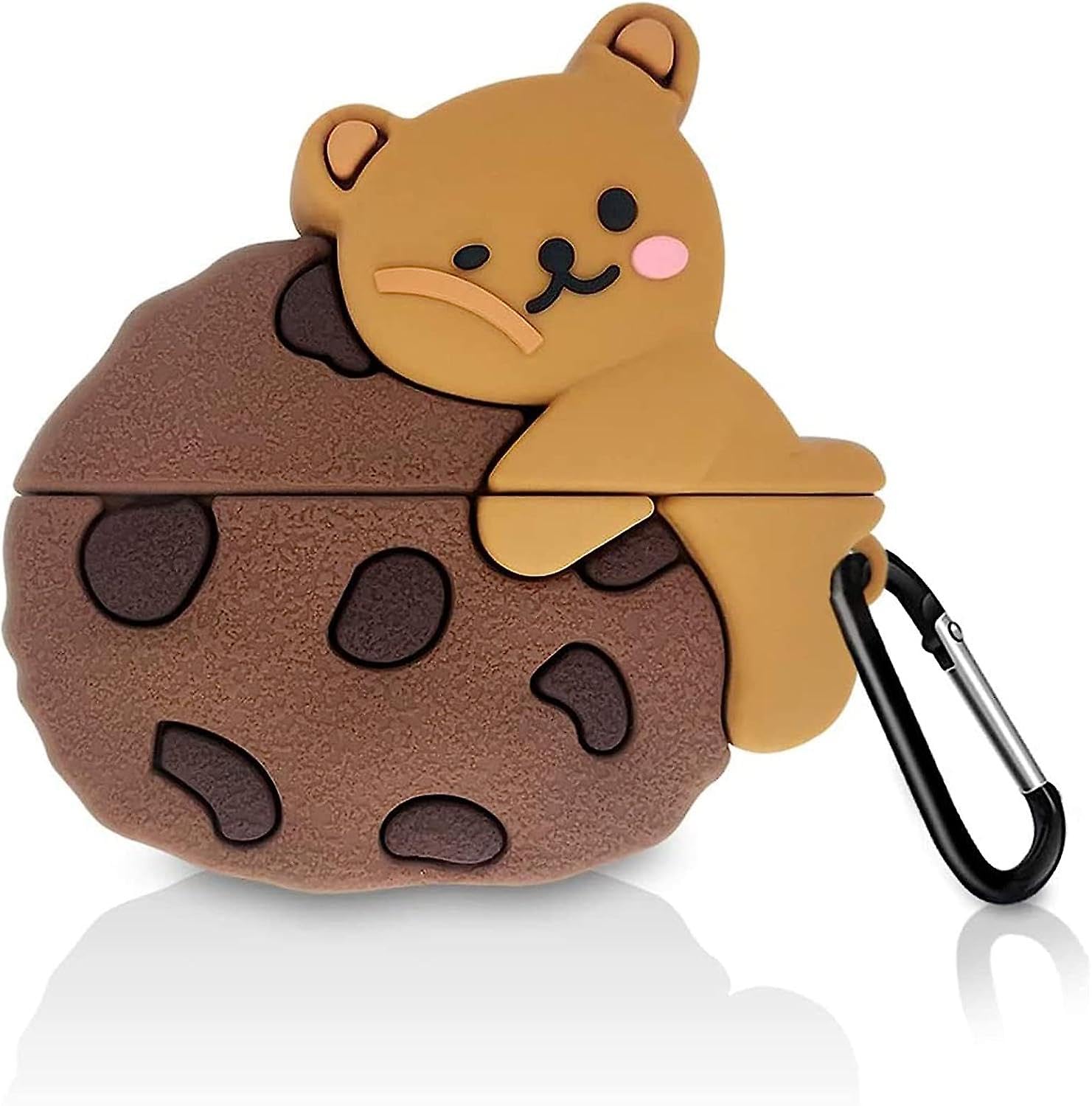 Meyaar Silicone Case for Apple Airpods Pro 3 (2025) Cute Design for Airpods Pro 3 with Keychain Shockproof Protective Case Cover (Cookies (Brown))-image-4