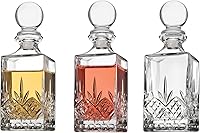 Vista 1 de Godinger Mini Whiskey Decanter Barware Set - Dublin Crystal Collection for Liquor Whisky Vodka or Wine - 10oz, set of 3