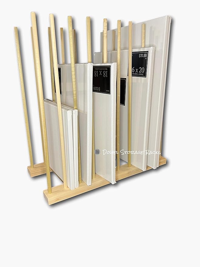 Art Storage Rack 24' Long x 11' Wide with 24' Tall dowels