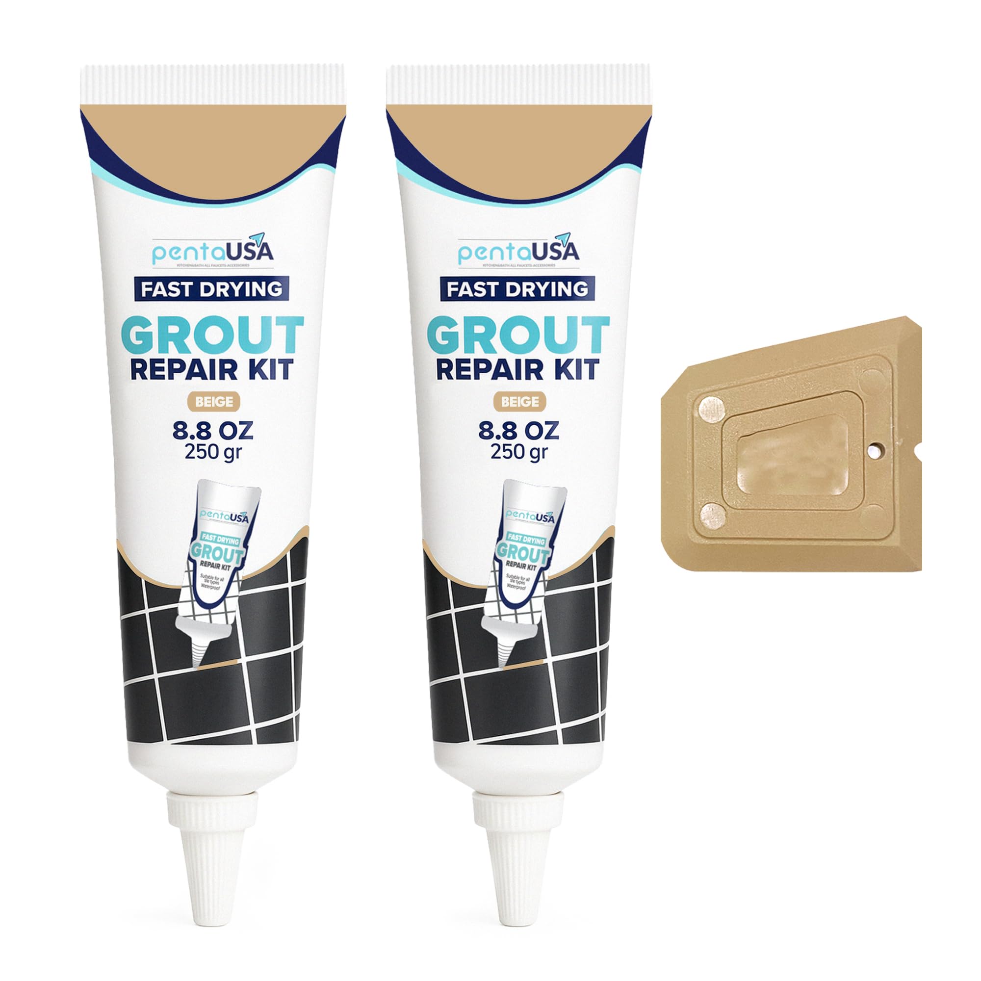Grout - (2 Pack) Ready Mixed Tile Grout Reviver, Fast Drying & Anti Mould