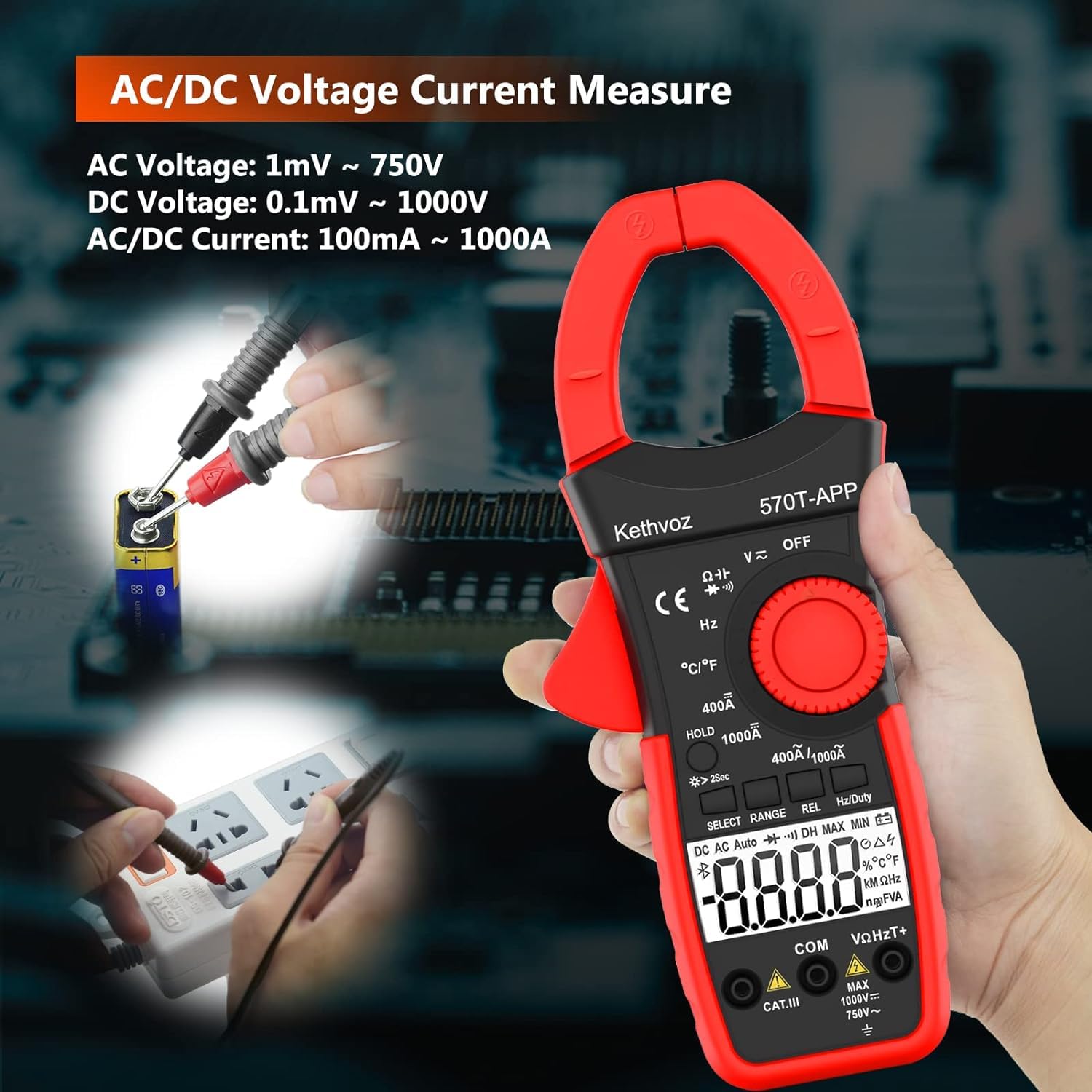 Measuring AC/DC Voltage with Kethvoz 570T-APP