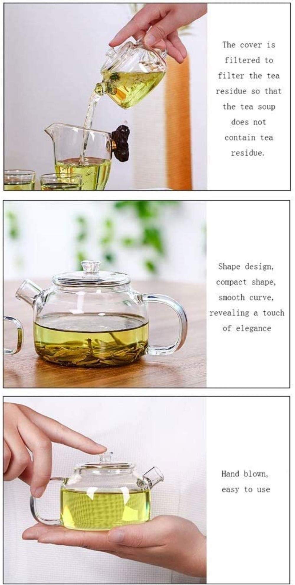 Czajniczek Czajniczek Filiżanka Czajniczek Szklany Czajniczek Wysoka Temperatura Herbata Wyrafinowana Odporna Herbata Czerwona Herbata Zielona Przezroczysty Prosty Garnek Mała Praca 200 ml