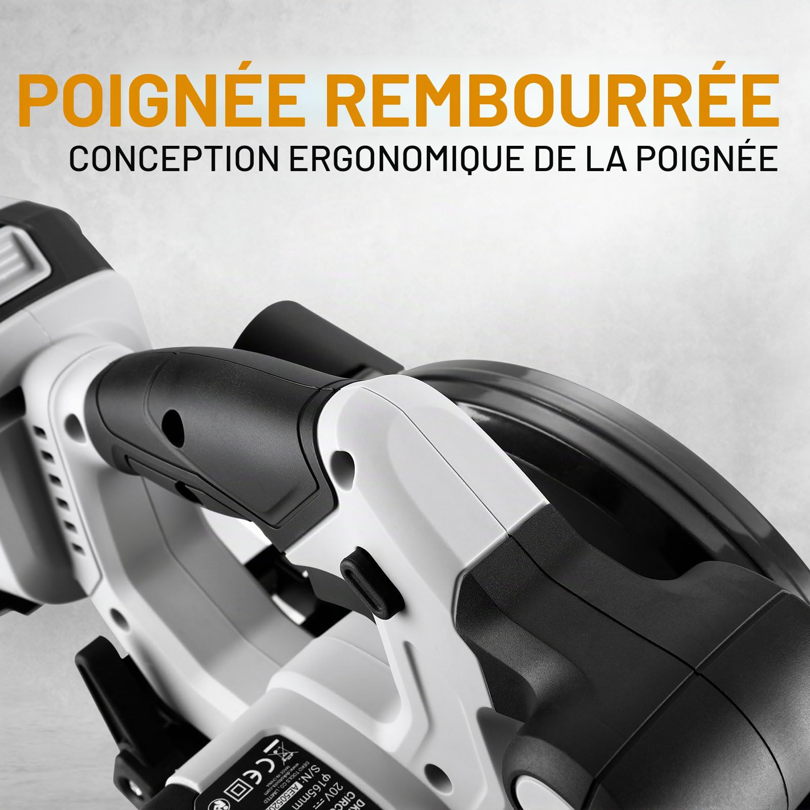 Scie Circulaire Sans Fil: DEKOPRO Scie Circulaires Haute Performance 4500 RPM avec 2x4000 mAh Batteries, 55mm à 90° / 33mm à 45°, Base en Acier avec Éclairage LED - Scie Plongeante pour Bois et Tubes