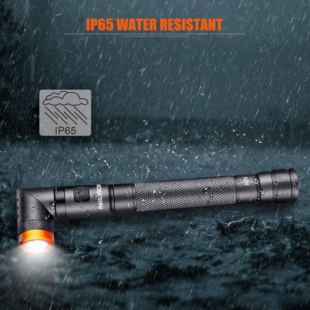 Rechargeable Magnetic Flashlight, 4 Modes LED 90 Degree Flashlight, IP65 Waterproof High Bright EDC Right Angle Pen Flashlight, Tactical Flashlight for Camping, Emergency, Repair, Outdoor