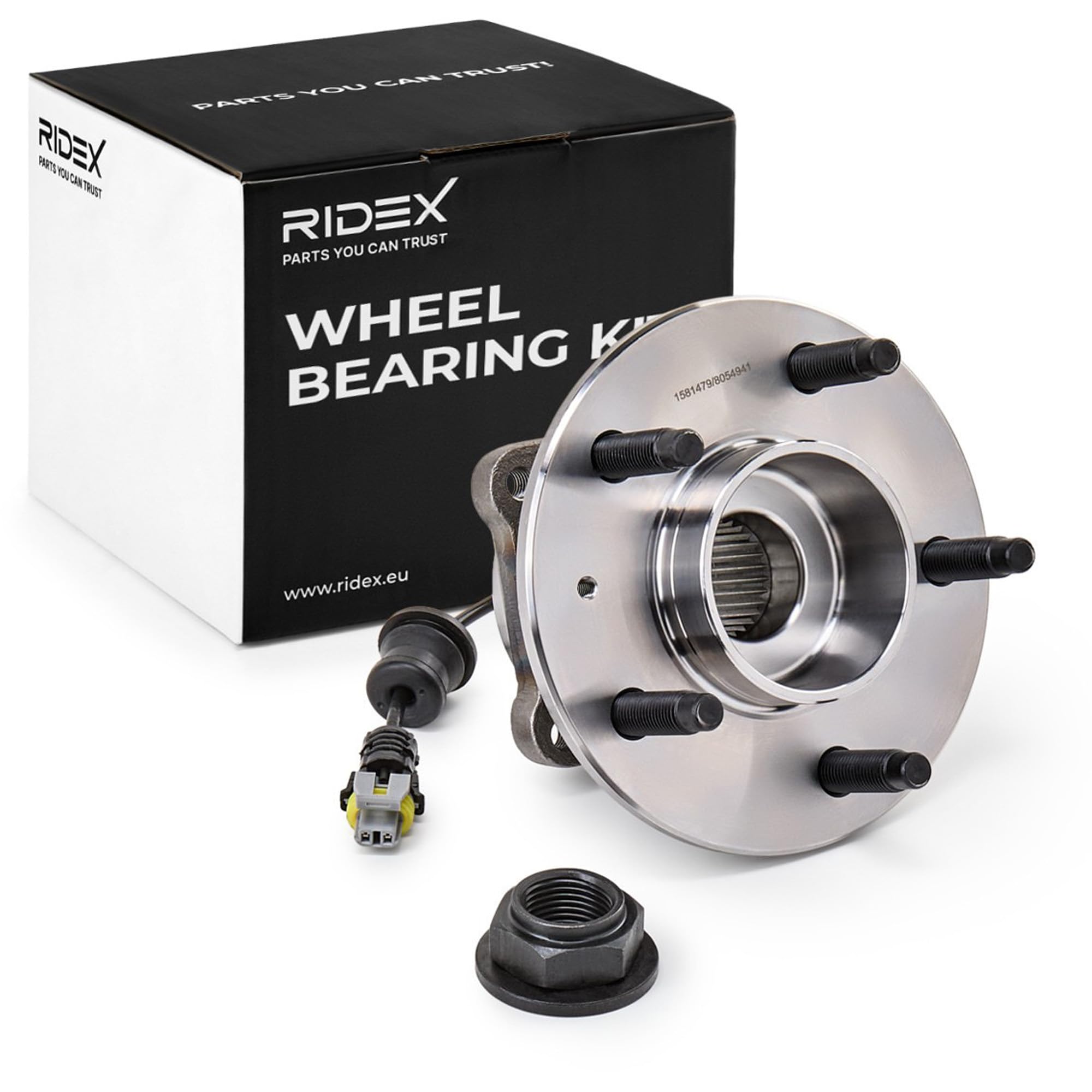 RIDEX 654W0520 Juego de cojinete de rueda Trasero ambos lados con sensor ABS incorporado Rodamiento integrado en buje de rueda Compatible con CHEVROLET CAPTIVA C100, C140