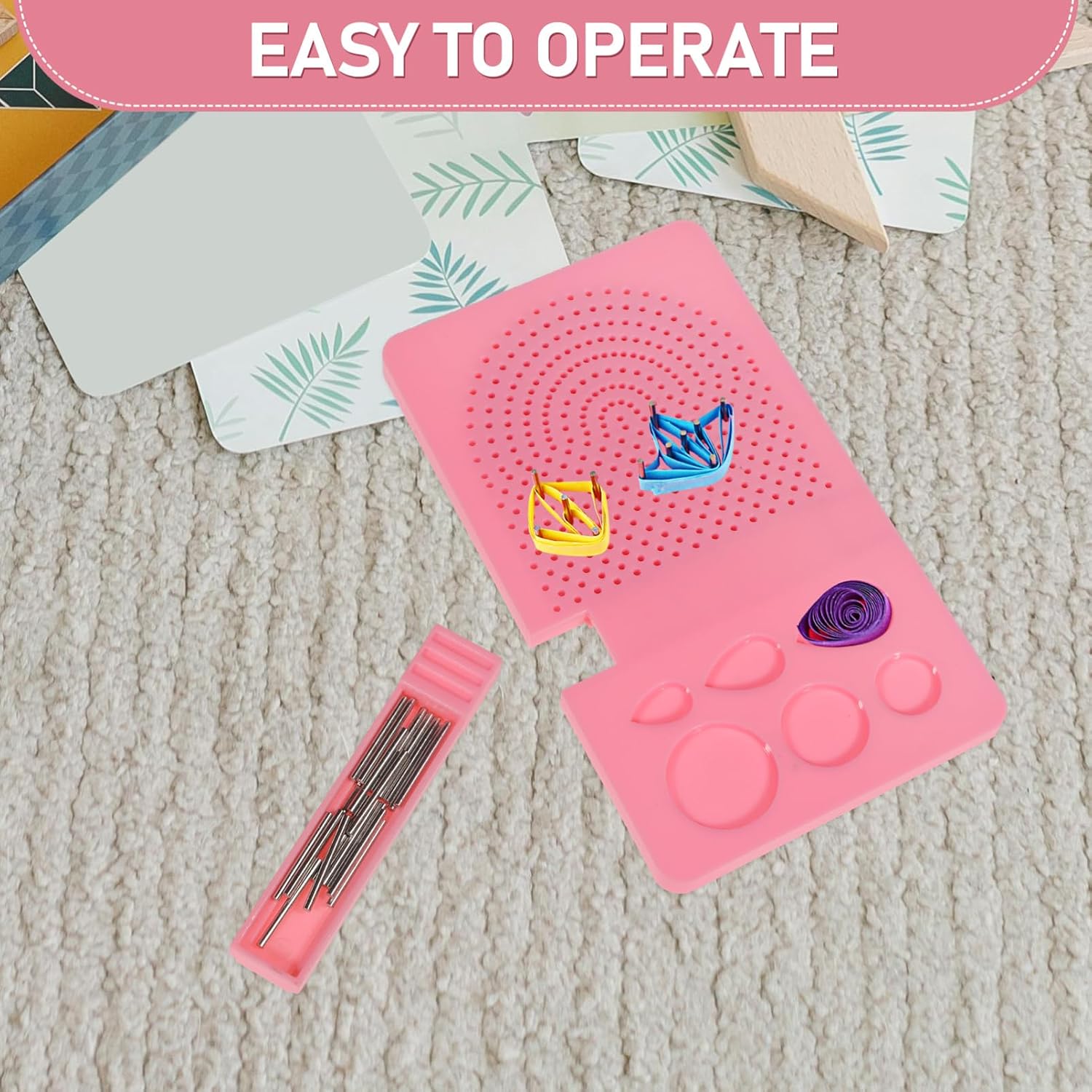 EPIGEIST 1set Quilling Board Pins Paper Winder Tool for Crafting and DIY Projects Convenient for Paper Quilling Crafts Lightweight and Portable Design for Beginners and Enthusiasts