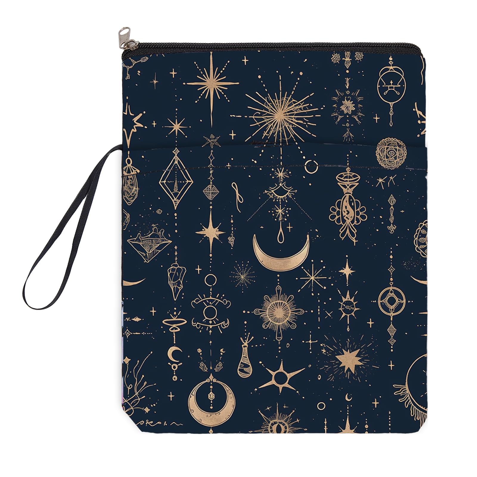 NICENEEDED Stars Moon Book Cover, Book Sleeve with Button