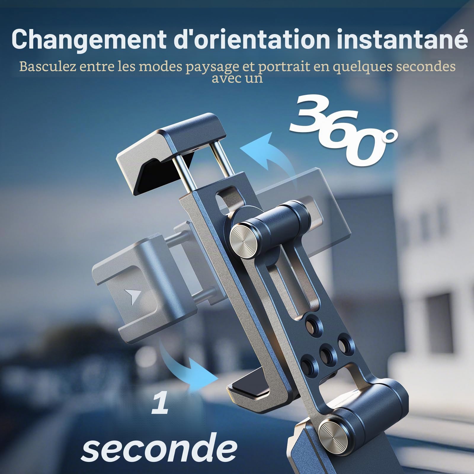 SMALLRIG Support de Téléphone Métallique avec Embase pour Arca-Swiss, Compatible pour DJI RS 4 Mini et RS 3 Mini, Adaptateur de Support Téléphonique, Support de Trépied pour iPhone 16/15 - 5338