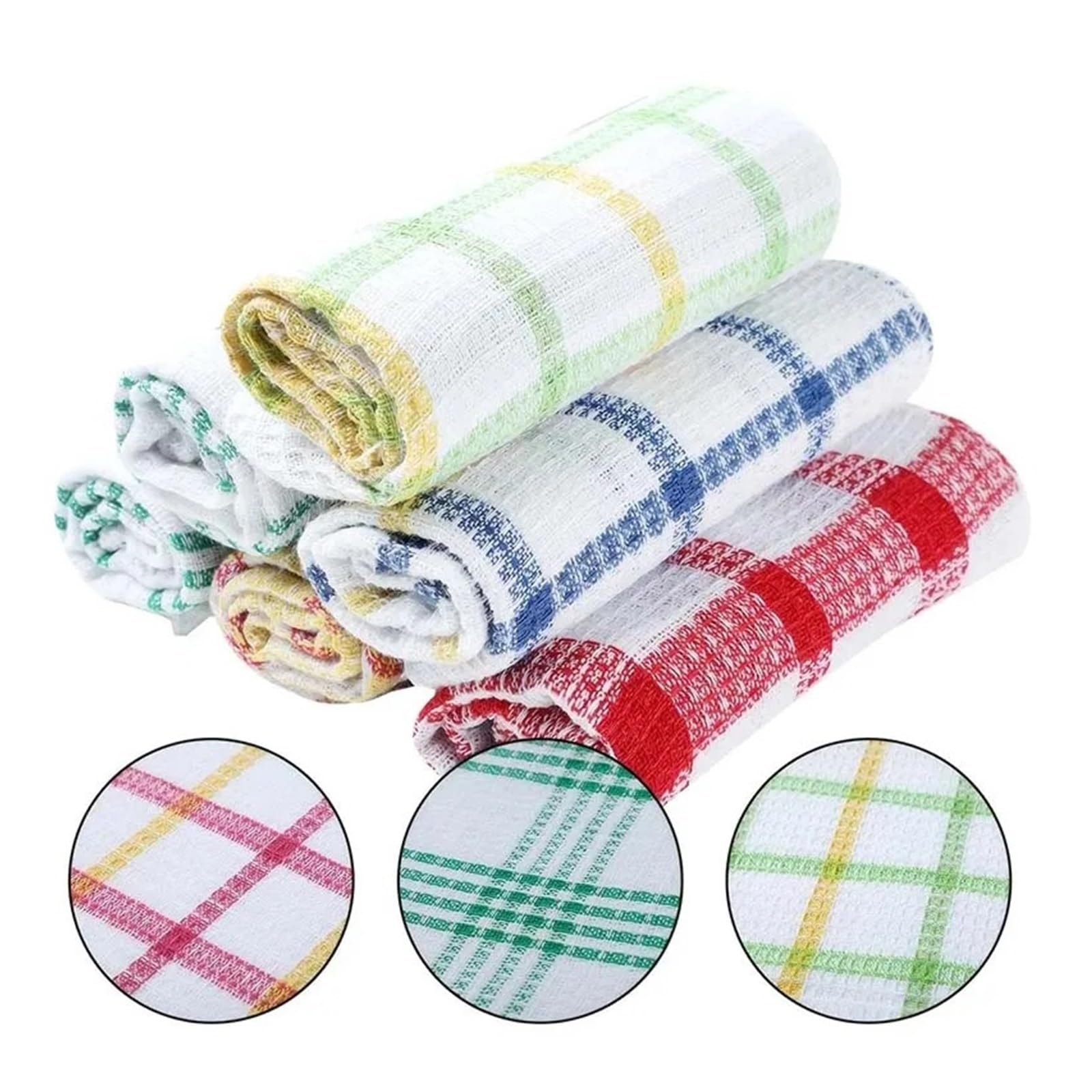 kitchen towels 1/3/5 pezzi Strofinacci classici in cotone a quadretti