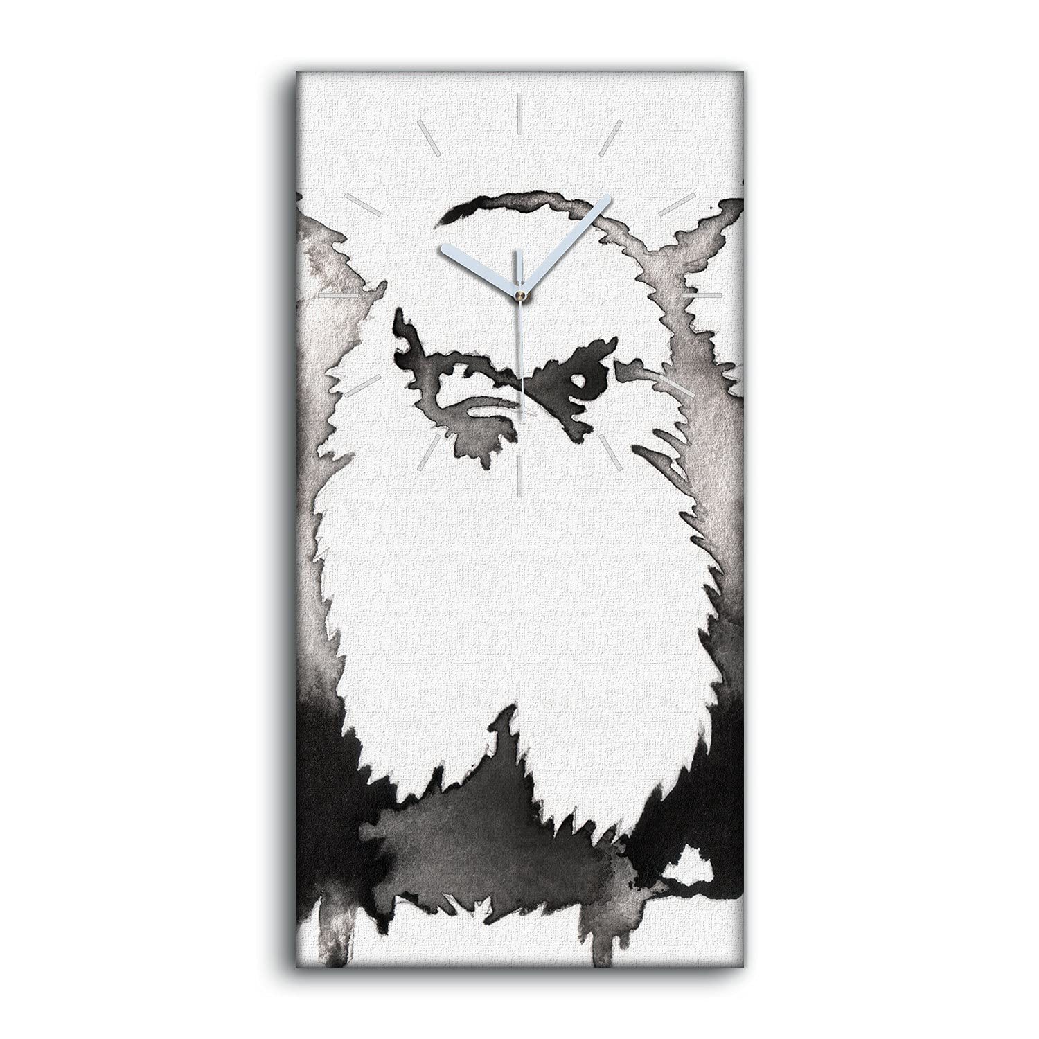 Horloge sur toile silencieuse 30x60cm pour en finir avec le tic-tac dans la chambre