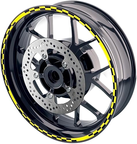 MC MOTOPARTS Pegatinas para llantas exteriores de 17 pulgadas, compatibles con GSXR 1000 750 GSXR 600 125, color amarillo