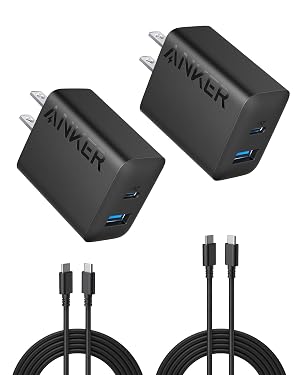 Anker iPhone 17 16 Charger 2-Pack 20W Fast USB C Charger Block for iPhone 16 16 Pro Max