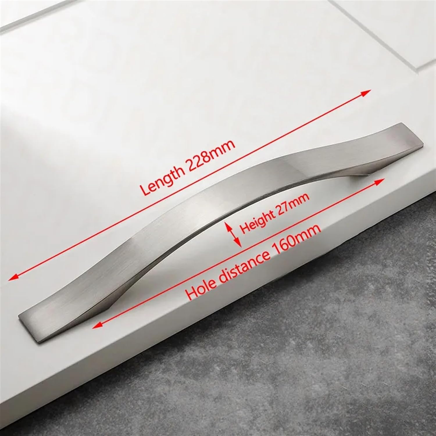 Aluminum Alloy Kitchen Door Handles Cabinet Handles Drawer Knobs Wardrobe Door Handles Brushed 1Pcs (Color : 3017-160mm)