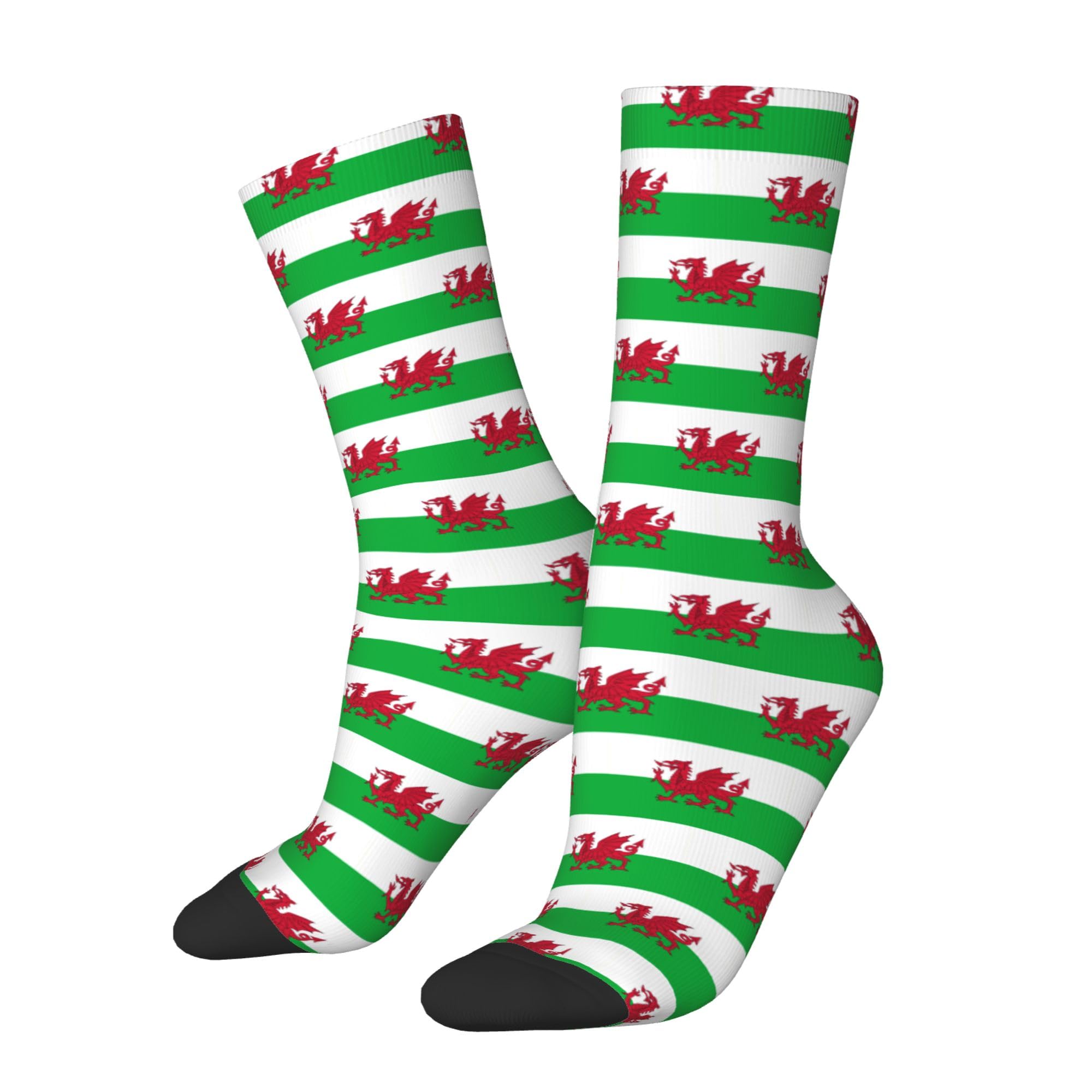 Oudrspo Funny Socks Novelty Socks Welsh Dragon Unisex Funky Socks Casual Dress Socks