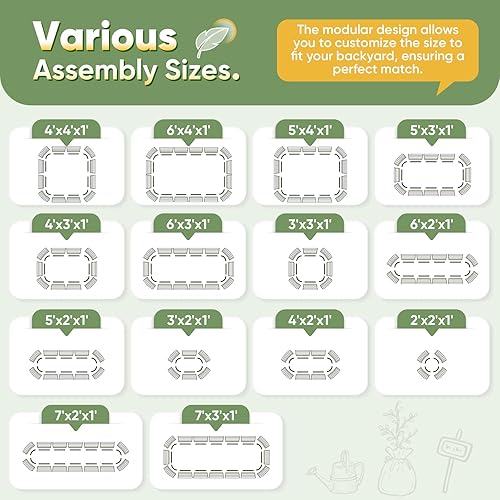 Miniatura 53 de KING BIRD Cama de jardín elevada galvanizada de 68 x 36 x 24 pulgadas, caja de metal de acero elevado para verduras de raíces profundas, flores, kit