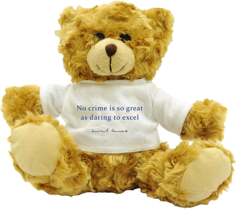 No crime is - Winston Churchill - Plush Teddy Bear