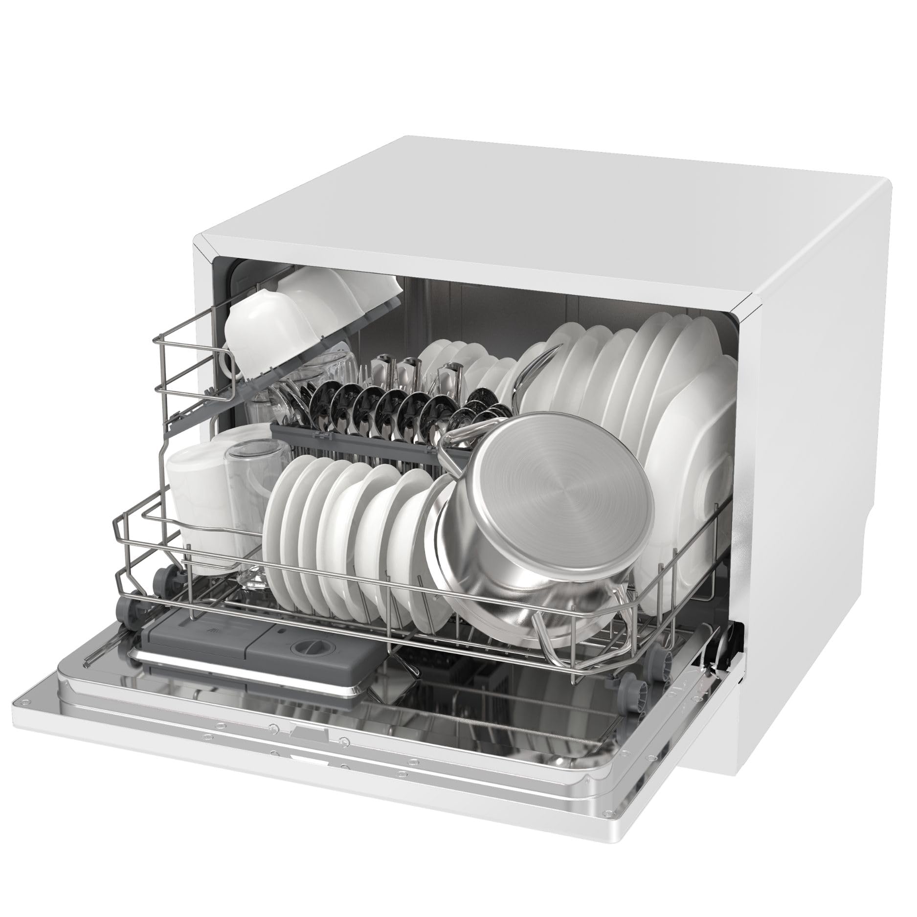GEDTECH - Lave vaisselle Table Top GLV6T47WH - 6 couverts - 47 dB - Départ différé