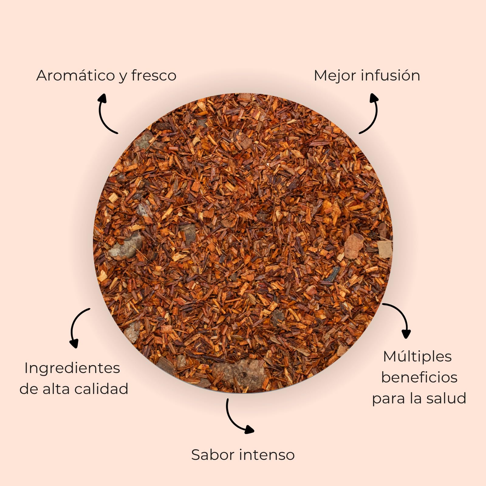 FUSIONATE Rooibos Canela y Vainilla 150g Infusión Sin Cafeína Premium