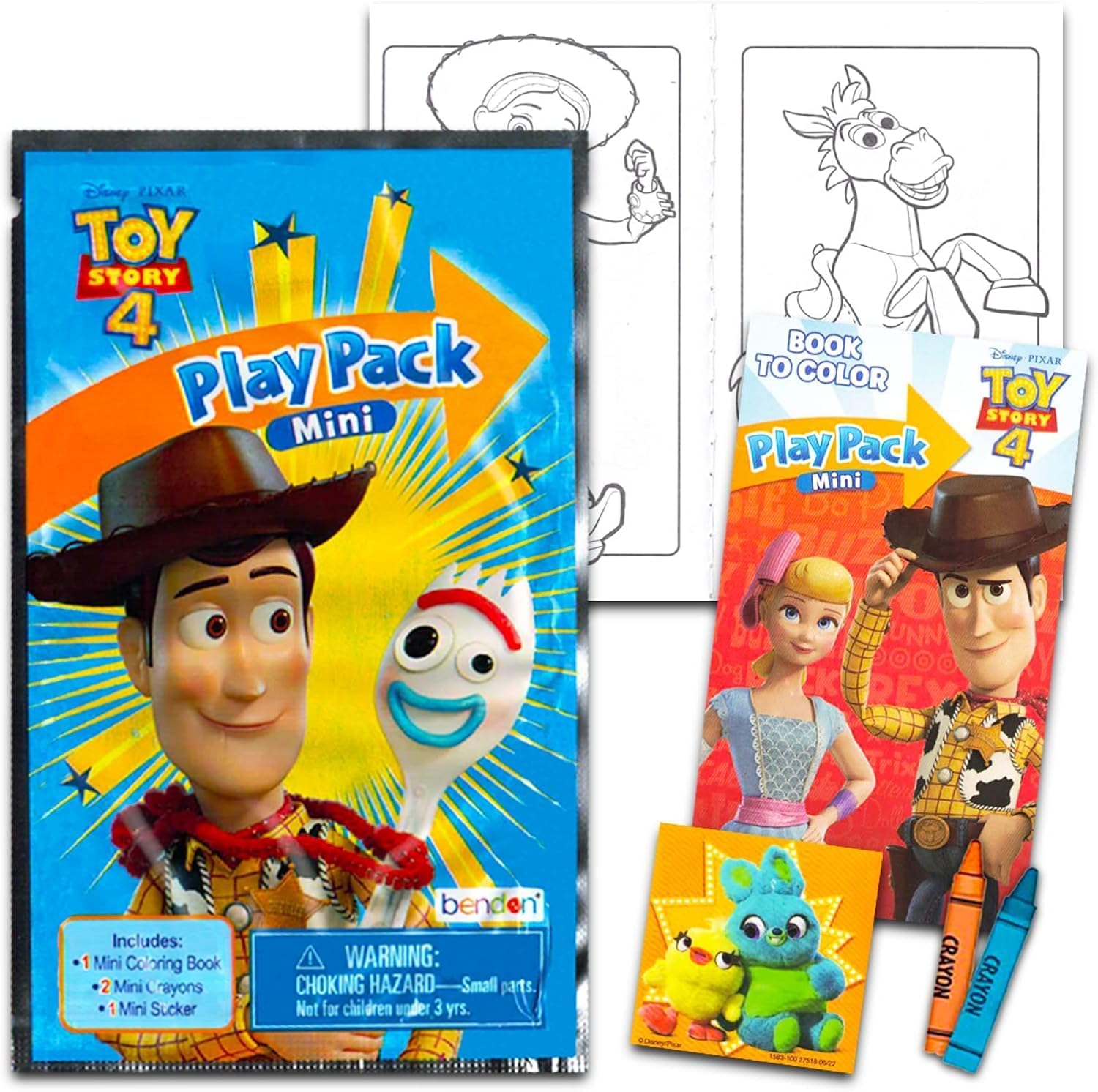 Disney Toy Story Mini Party Favors Set for Kids - Bundle with 24 Mini Toy Story Activity Play Packs with Coloring Pages, Stickers (Buzz Lightyear Woody Birthday Party Supplies)