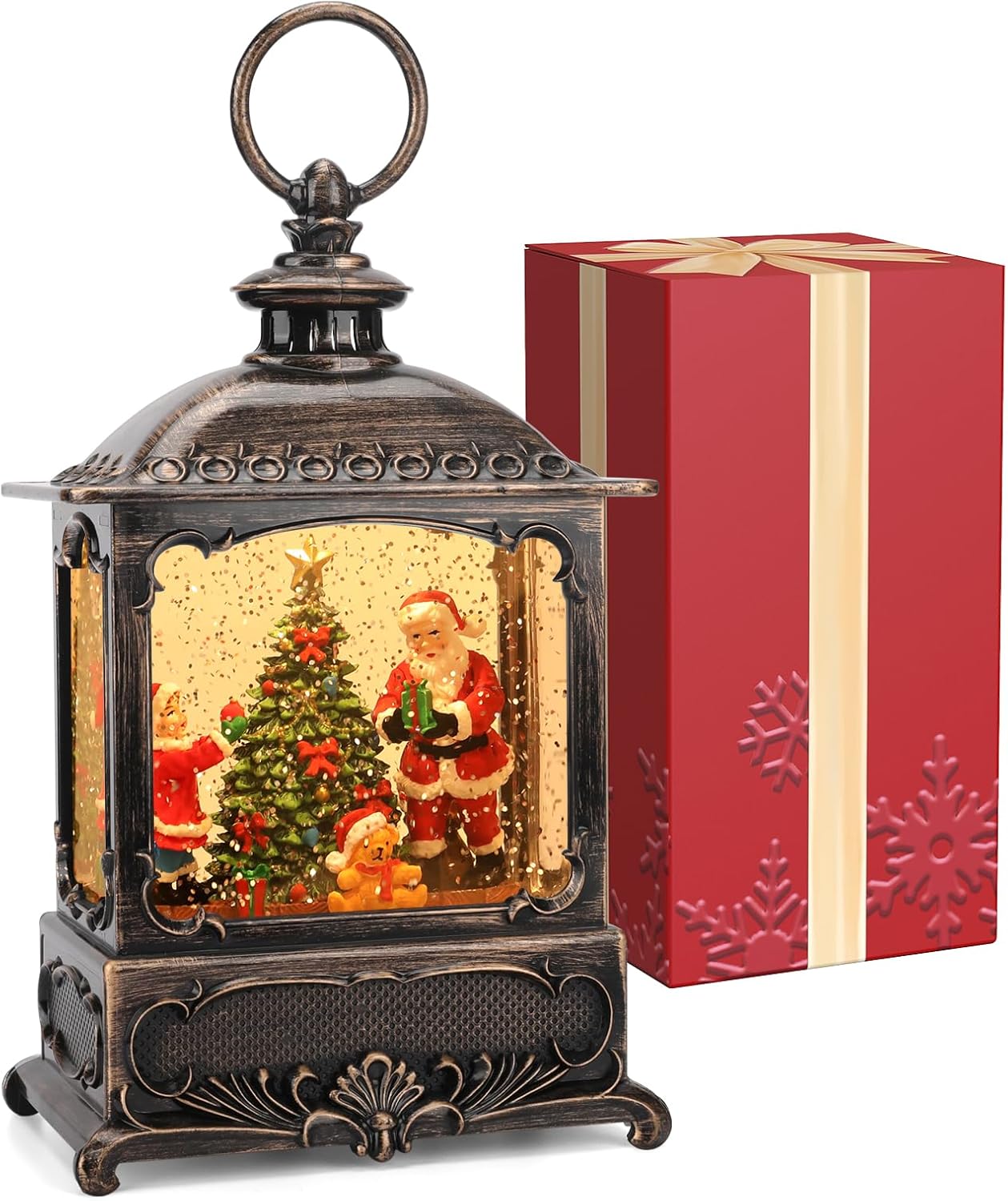 Christmas Snow Globe with Santa Claus, Glittering Lighted Battery Powered, Snow Globe Christmas Decorations Indoor for Home Decor Gift - Santa Claus - Image 6