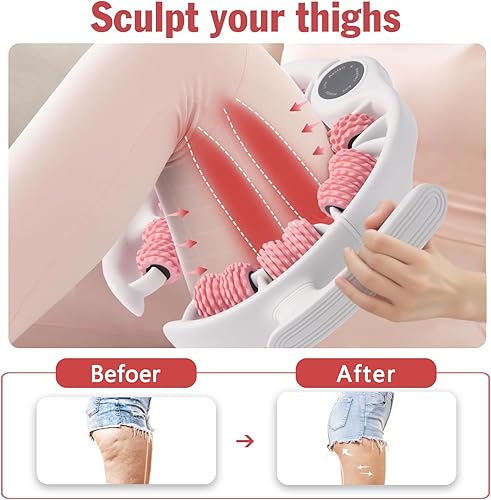 Miniatura 2 de Herramienta de masaje para celulitis, masajeador de drenaje linfático para muslos, piernas y glúteos, rodillo anticelulítico con asas desmontables,