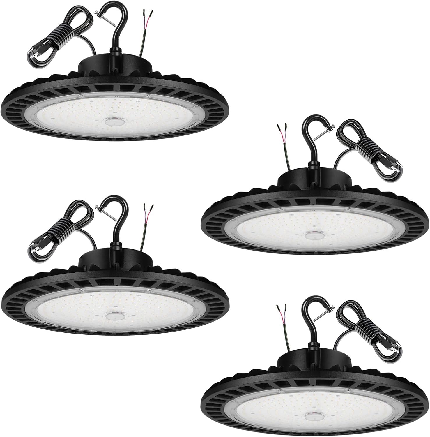 UFO Led High Bay Light 150W 4PACK 5000K High Bay Led Shop Lights 22500lm Dimmable Led High Bay Light with US Plug ETL Listed Shop Light for Warehouse Lights Commercial Bay Lighting