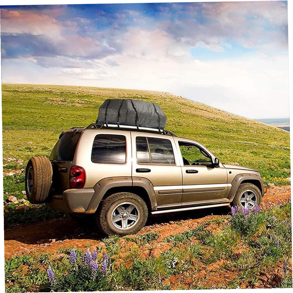 Hemobllo Rooftop Cargo Bag Oxford Car Roof Luggage Carrier Storage Organizer with Reinforced Straps for Large Heavy Luggage Practical Vehicle Roof Holder