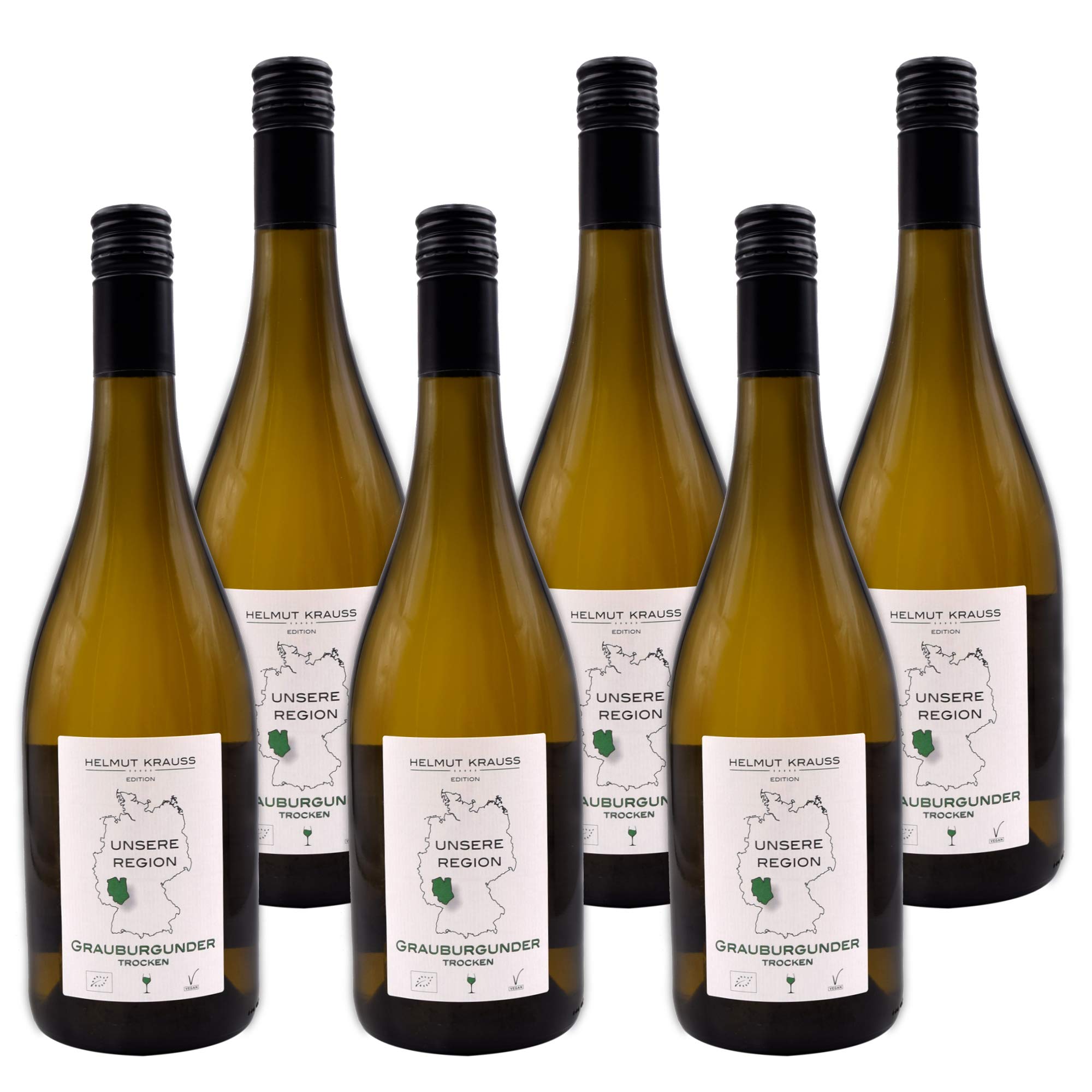 Weingut Krauss Zellertal – Bio Grauburgunder, 6x 0,75l I Bio Grauer Burgunder 12.0% (2025er) I Pinot Grigio Weißwein trocken I Milder Weiß-Wein, vegan I Bioland-Siegel I DE-ÖKO-022
