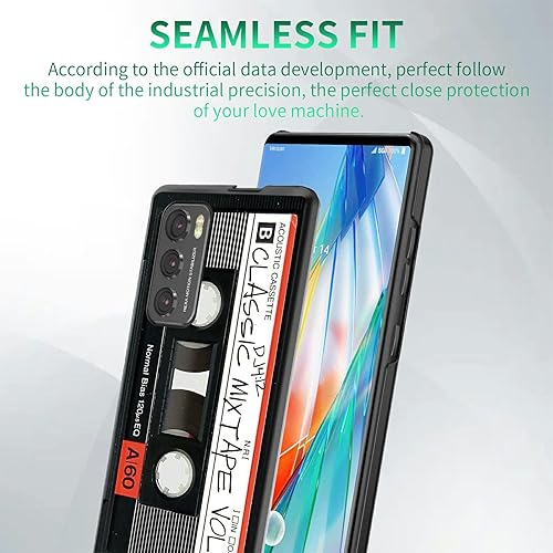 Miniatura 6 de Rossy Funda delgada para LG Wing 5G, para LG Wing 5G, funda ligera de audio retro, diseño de Patten, policarbonato duro, protección antiarañazos,