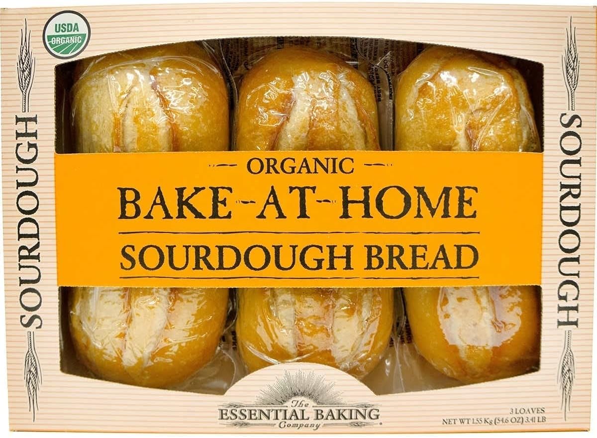 Bake-At-Home Organic Sourdough 3 Loaves 54.6 Oz/1.55 Kg. - 2 pack