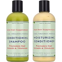 Moringa Rosemary Fenugreek Shea Butter Shampoo and Conditioner Set For Dry Brittle Hair Promotes Hair Growth & Thickness | Moringa Hair Butter Mega Hair Growth Shampoo & Conditioner