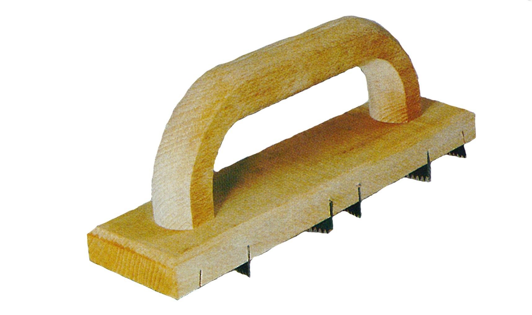Chemin de fer bois 25x7 avec dents pas de 3mm outil de maçonnerie