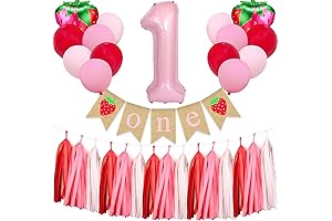 Strawberry First Birthday Balloons: Berry Sweet Party Decorations