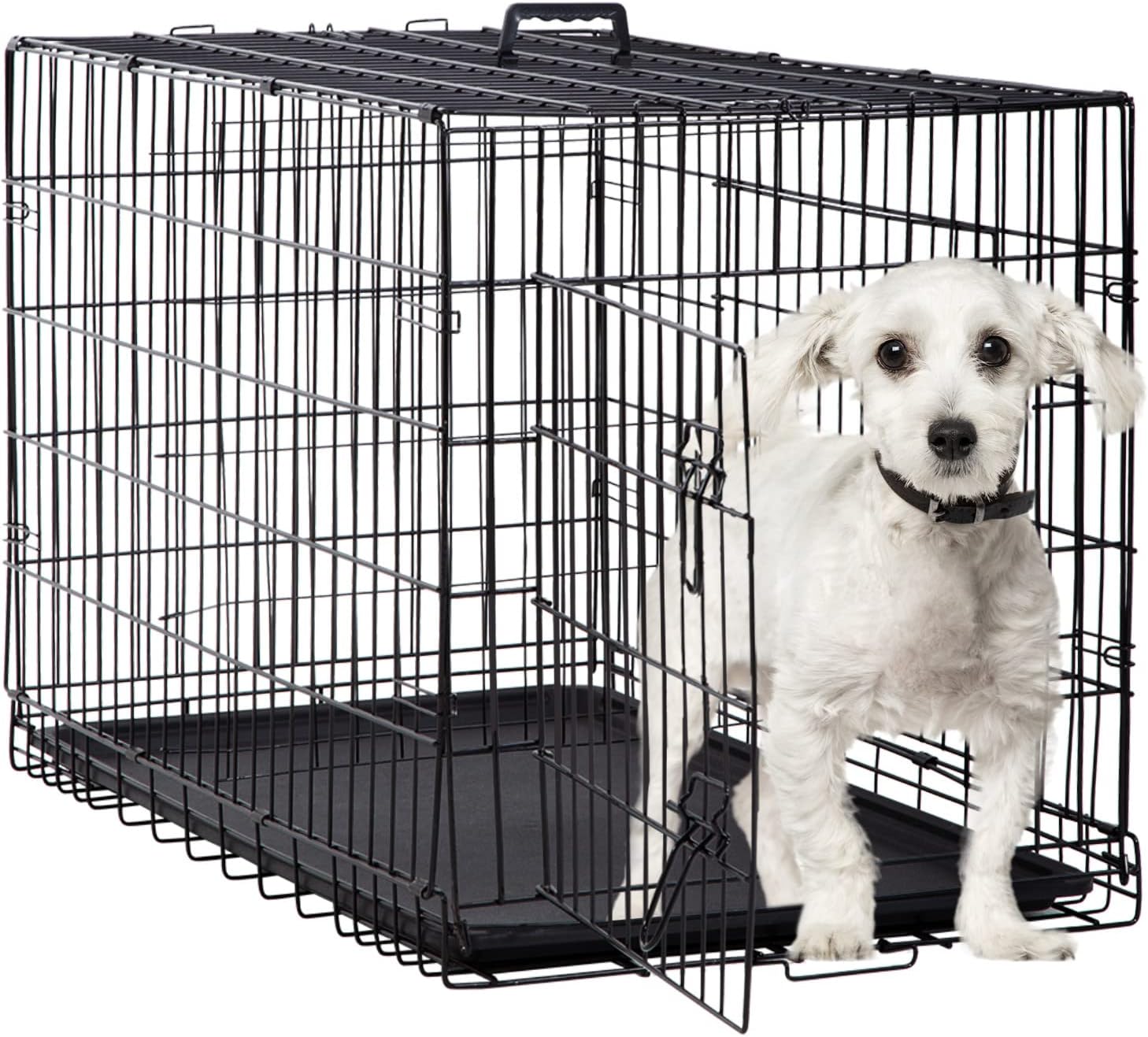 BestPet New Cat Dog cage Pet Kennel Folding Crate Wire Metal Cage W/Divider (36")