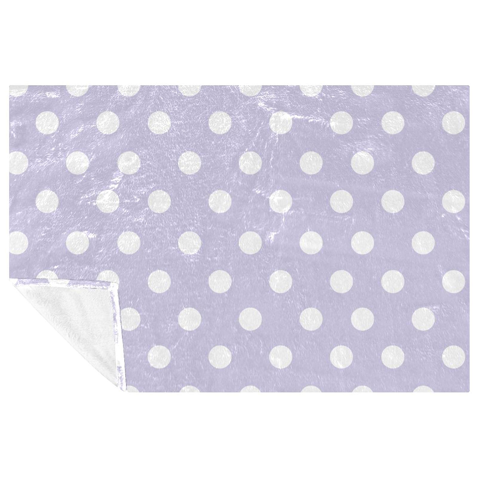 Couverture douce lilas à pois pour des moments cocooning chaleureux