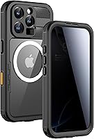 Vista 20 de Lanhiem Funda magnética para iPhone 17 Pro Max, IP68 impermeable, a prueba de polvo, compatible con Magsafe, protector de pantalla integrado, cuerpo
