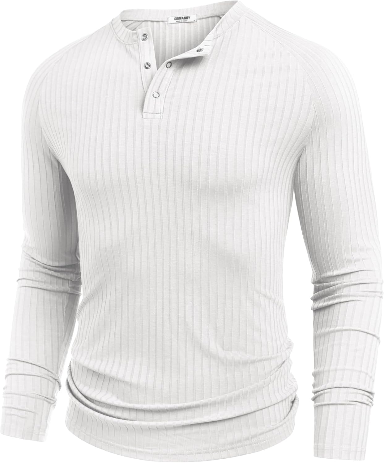 COOFANDY Men's Muscle Slim Fit T-Shirt Long Sleeve Henley Shirts Casual Gym Workout Athletic Tee Shirts - Image 6