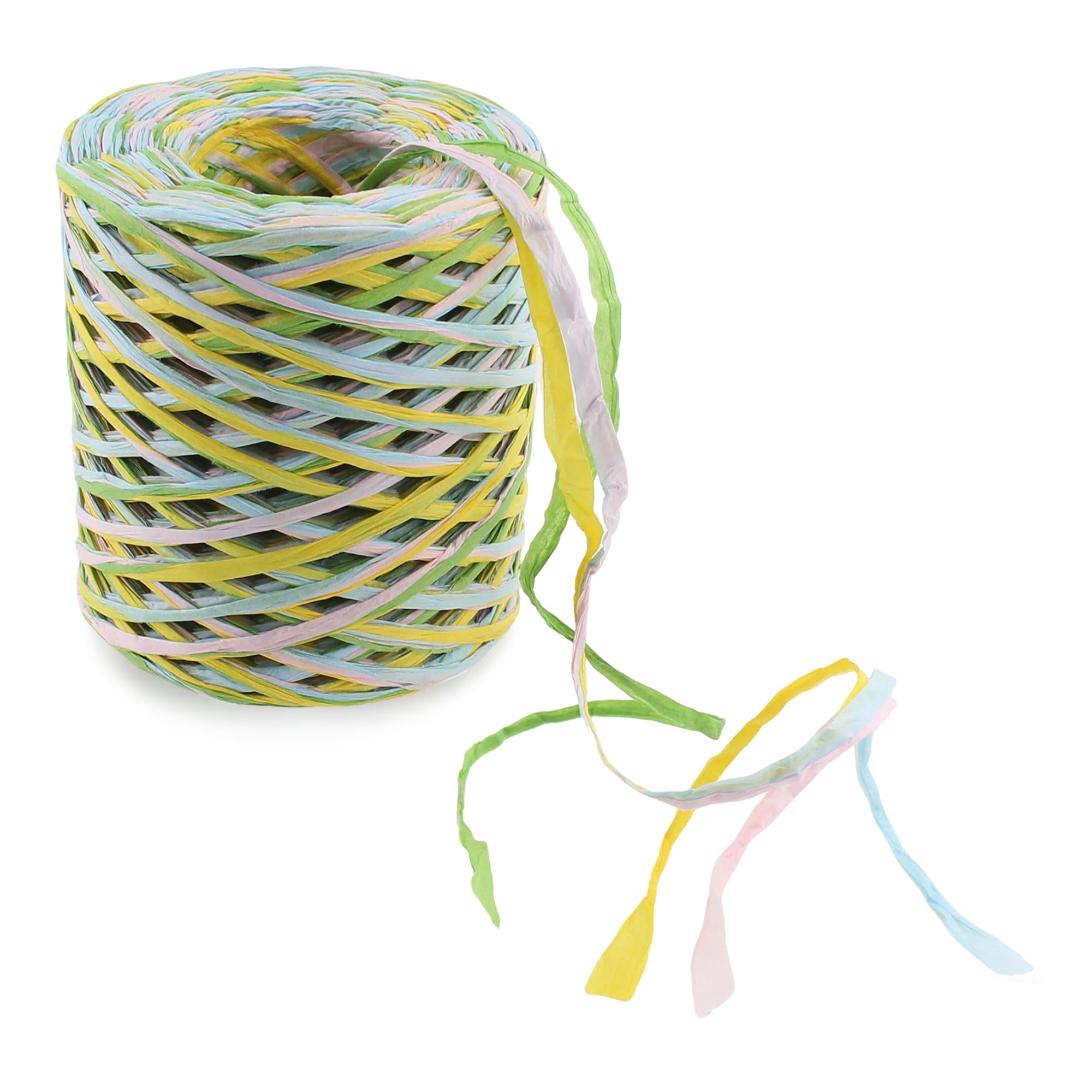 Raffia Paper Ribbon 393 Feet Colorful Matte Packing Paper Twine Ribbon Mixed-Color Natural Twine Raffia Wrapping Twines for Holiday Christmas Gift Wrapping (4 Color-Blue Pink Yellow Green)-image-25