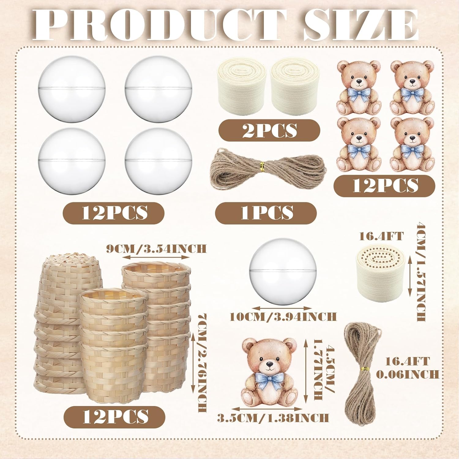 12 Set Hot Air Balloon Baby Shower Table Centerpieces Favors Blue Color Bear Baby Shower Decorations DIY Candy Favors Box Gift Set for Birthday Gender Reveal Party Decor