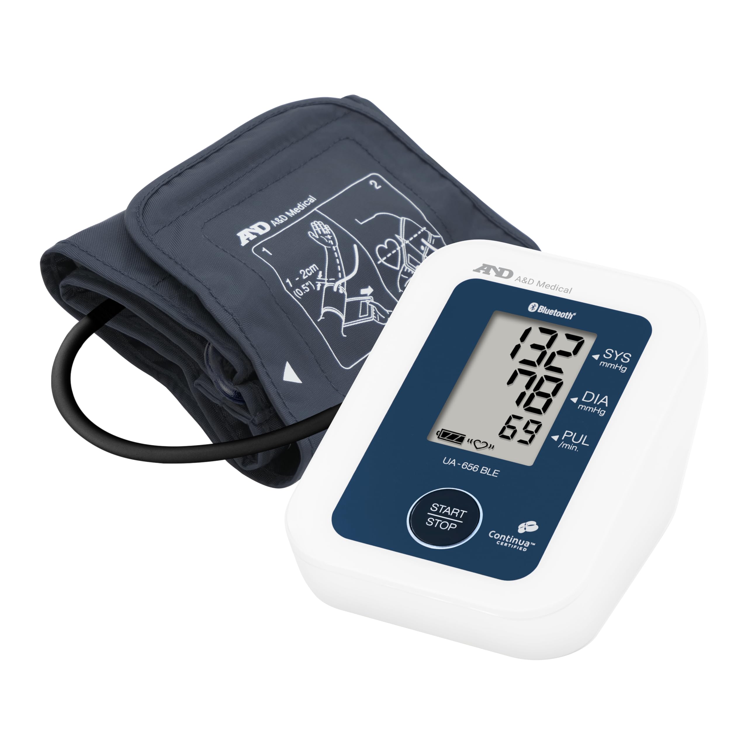 A&D UA-656BLE Bluetooth Digital Blood Pressure Monitor | Automatic BP Machine with Irregular Heartbeat Detection | 200 Memory | Wide Range Cuff (22–42 cm) | iOS/Android Compatible-image-19