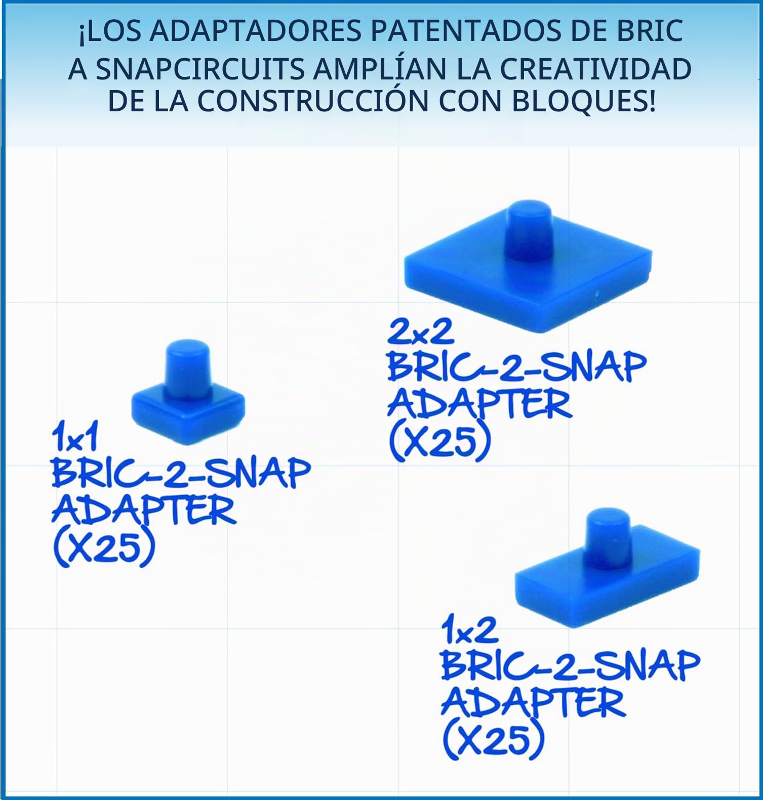 Snap Circuits SCBRIC1 Structures | Kit de exploración de ladrillo y electrónica Stem & Ladrillo Manual de Proyecto a Todo Color | 20 Piezas | 75 adaptadores Bric-2-Snap |140+ Brics, Multicolor