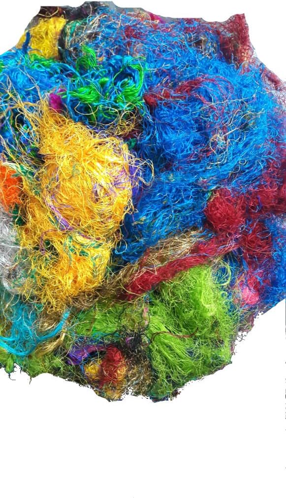Knitsilk Premium A-Grade Mulberry Silk: Hand-Dyed Multicolor Silk Fibers for Needle Felting, Wet Felting, Spinning, Knitting, and Sewing - 200 Grams Mulberry Fiber Silk Yarn