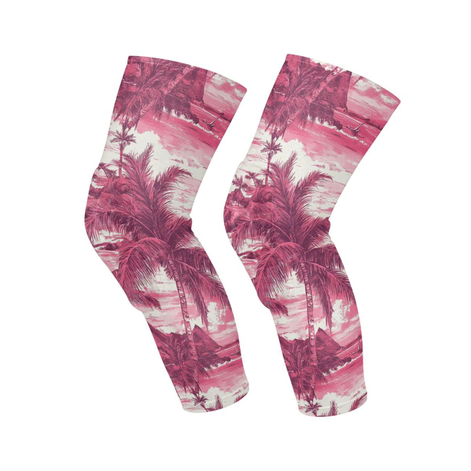 JUNZAN Vintage Tropical Basketball Knee Pads for Youth Kids Wrestling Knee Pads with Sleeves Sport Kneepads for Volleyball Football