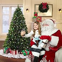 Vista 7 de yuboo Falda de Árbol de Navidad Bohemia Blanca, 48 Pulgadas, 6 Capas, Rústica Esponjosa con Volantes, Alfombrilla de Falda de Árbol