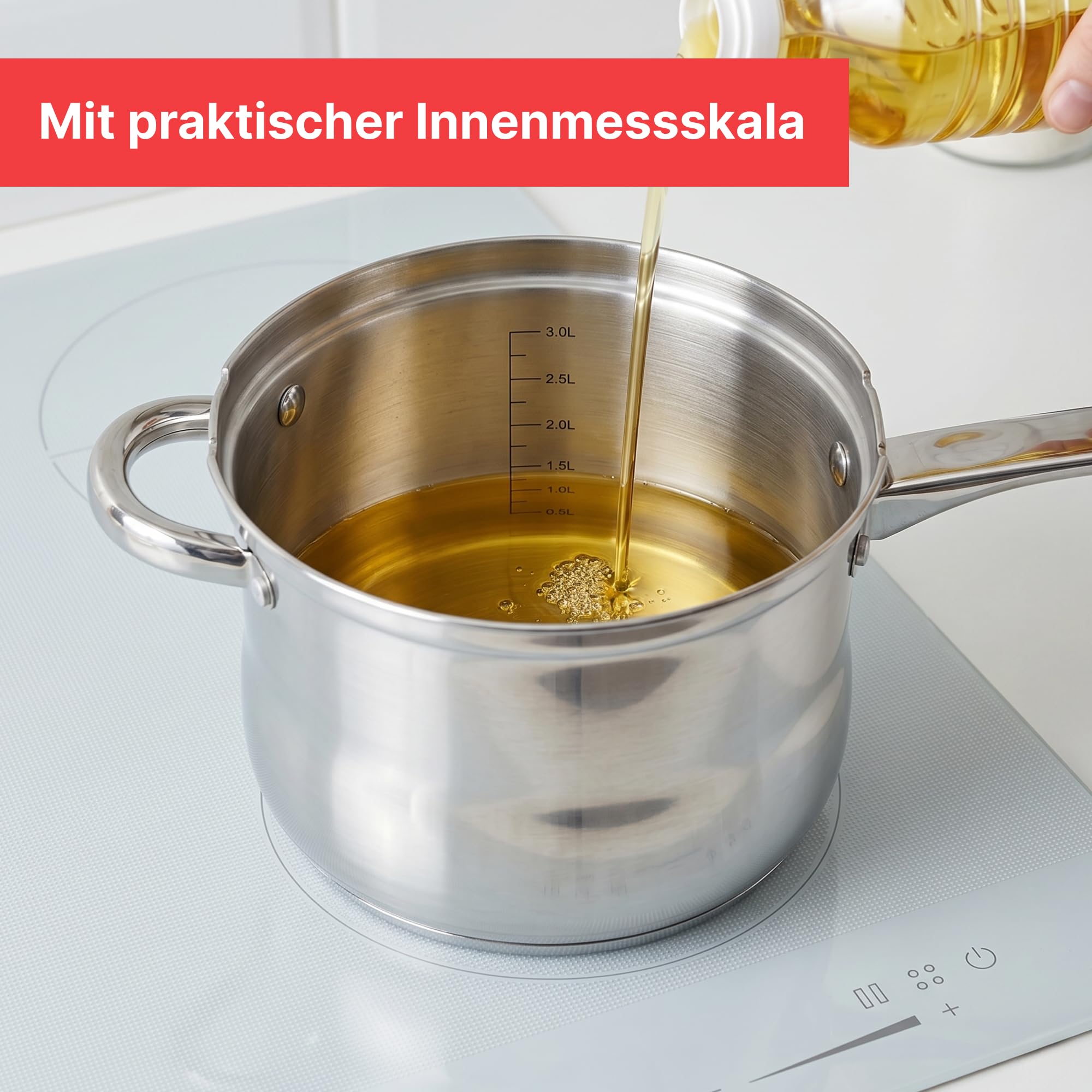 Tempura - Olla para freír (3,5 L, apta para inducción)