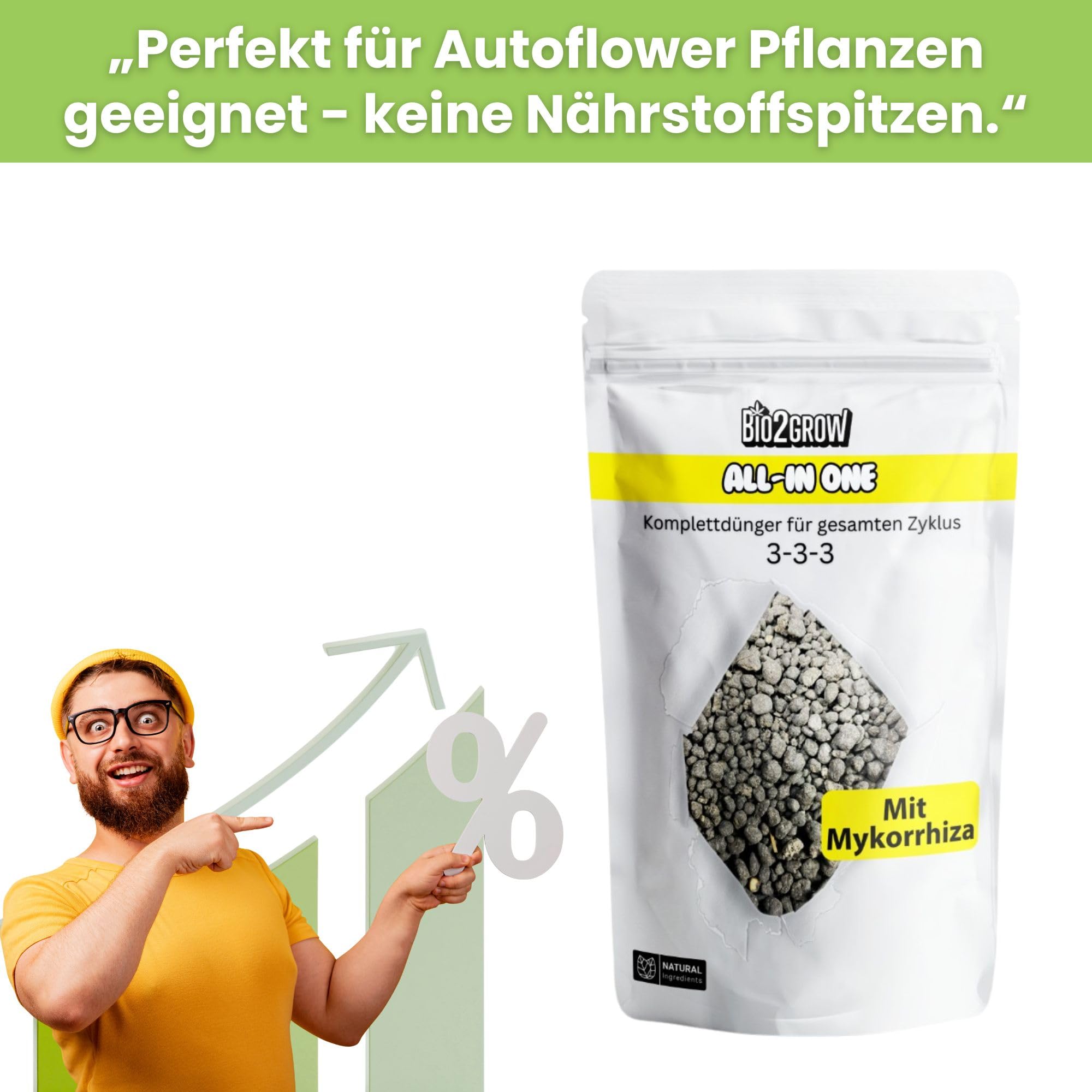 All in One Dünger 4,5KG organisch Langzeitdünger für Wachstum & Blüte Garten Pflanzen
